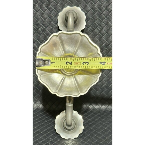 Antique c1847-1887 FLAGG & HOMAN PEWTER CANDLESTICK HOLDERS PAIR #136 - Picture 8 of 9